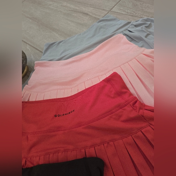 SET OF 5 GOLD HINGLE AND BOUTIQUE TENNIS SKIRTS SET OF 5 - Picture 3 of 9